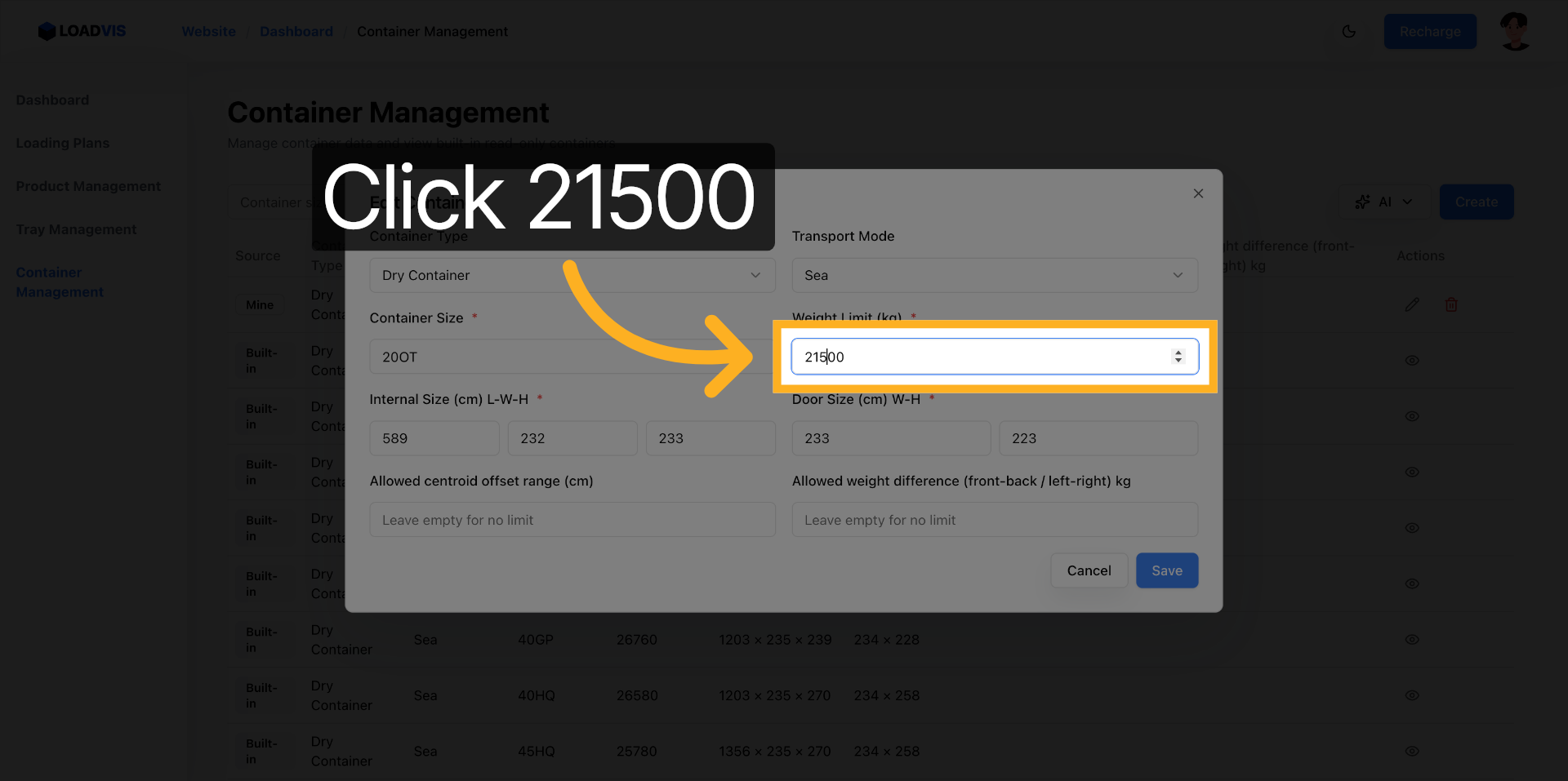 Select the Payload Field