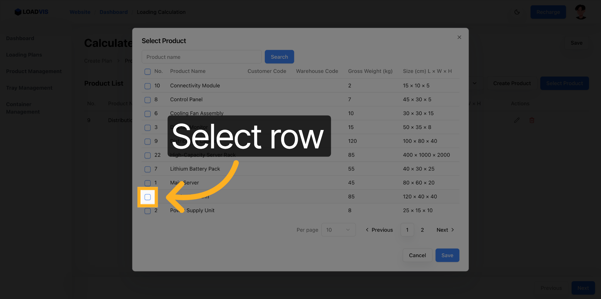 Seleção de segundo SKU