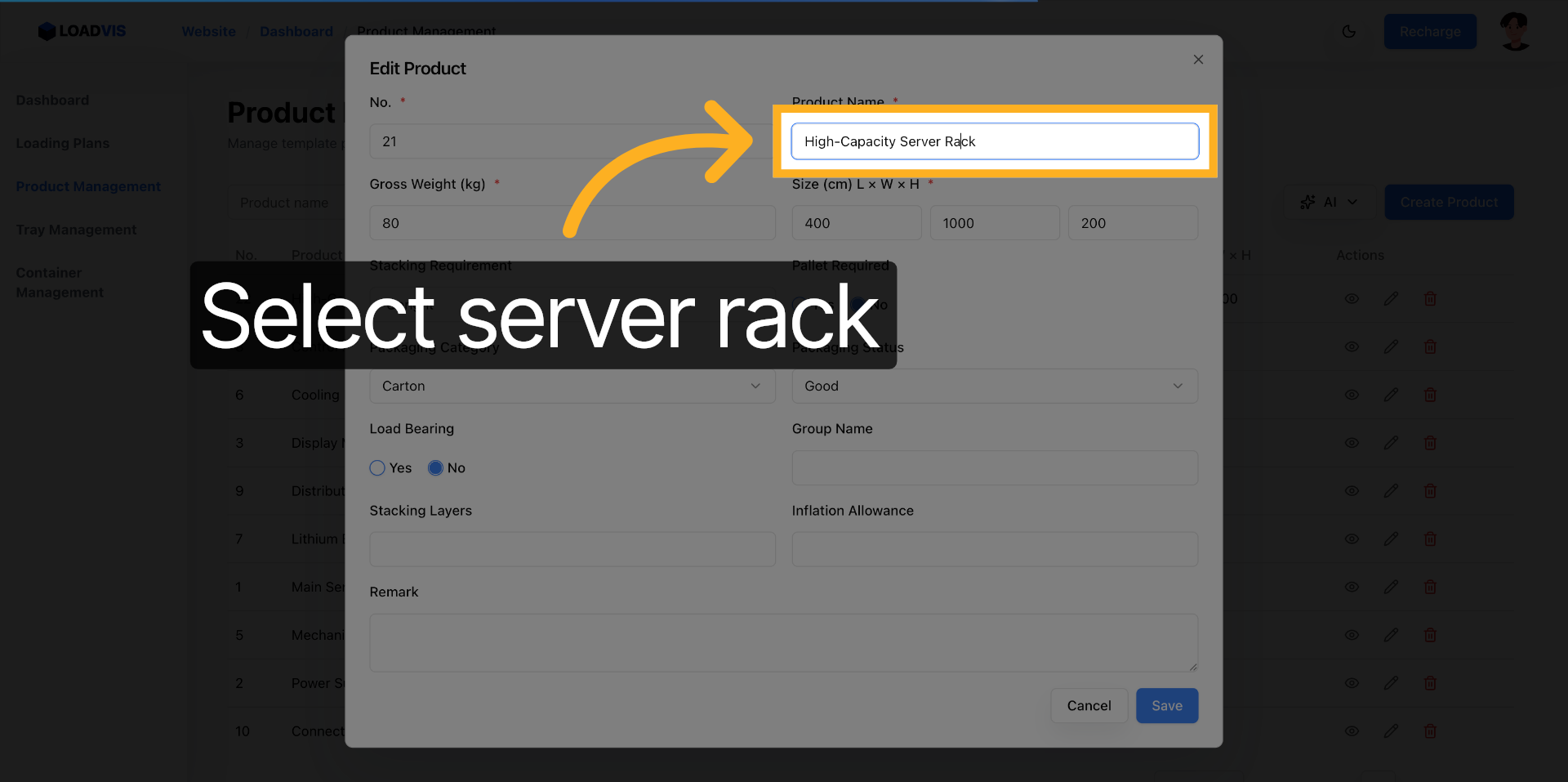 Atualizar Nome do Produto