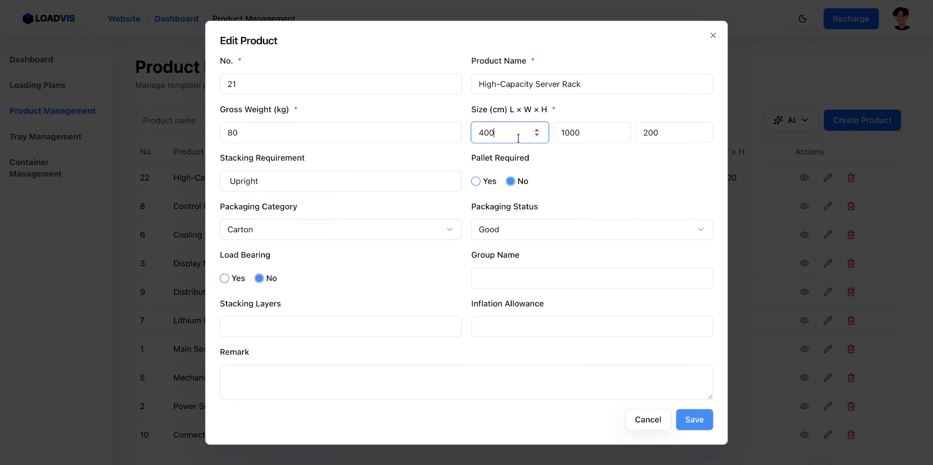 Update Dimensions & Name