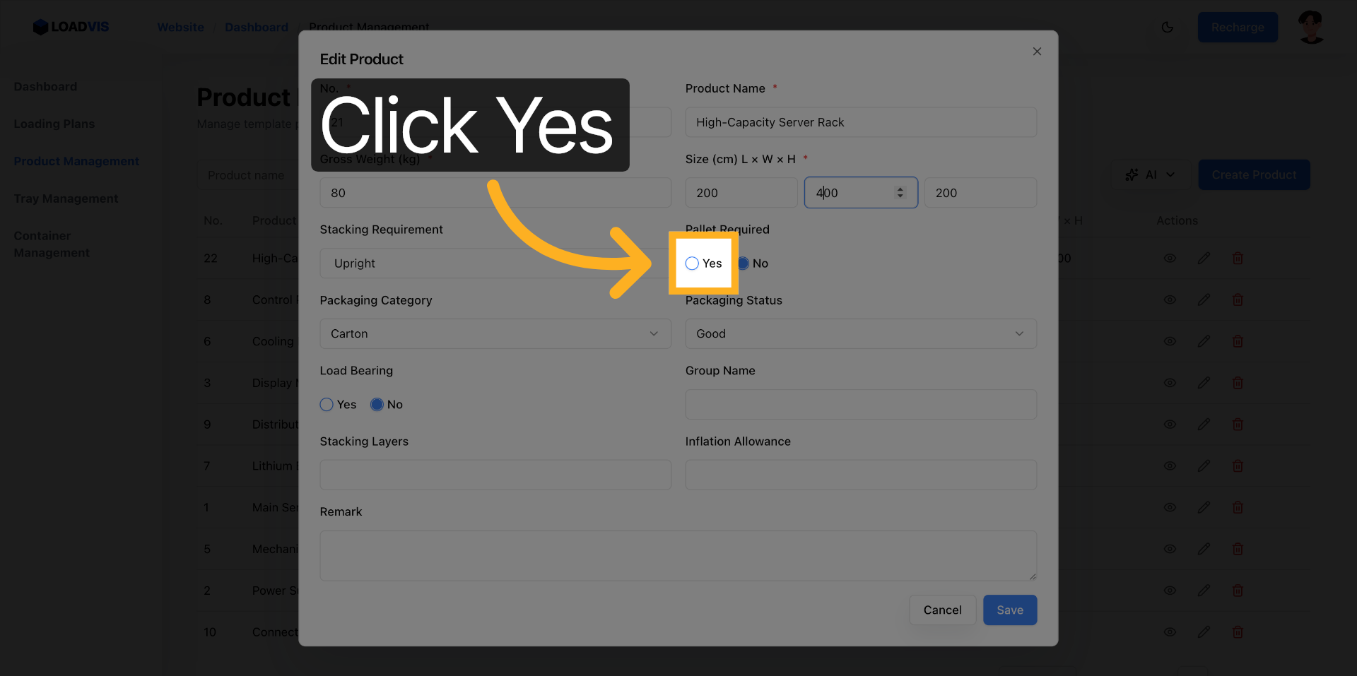 Enable Pallet Requirement