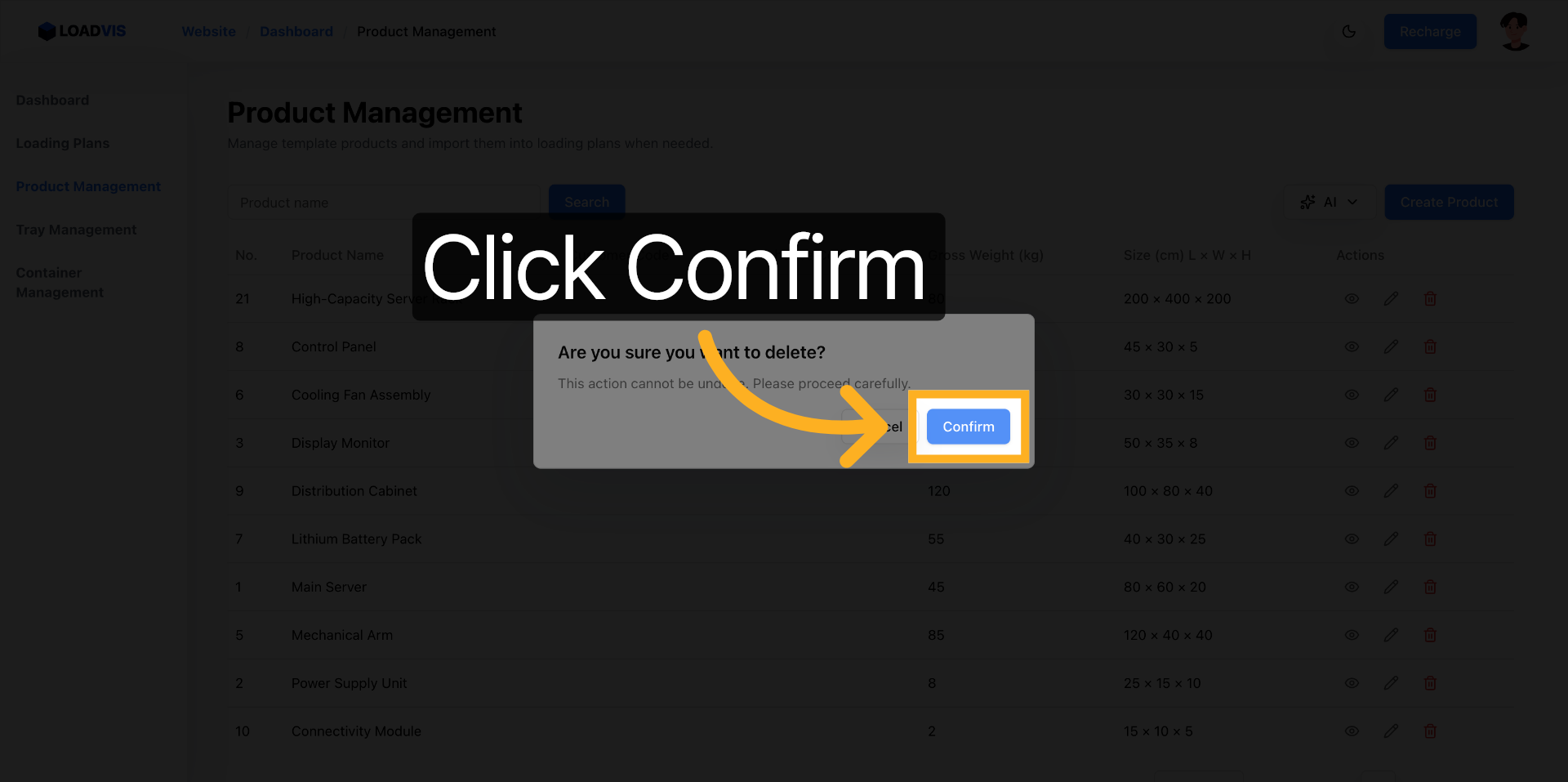 Conferma Eliminazione